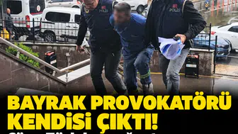 Bayrak provokatörü kendisi çıktı! Çöpe Türk bayrağı atıp kurgu video çekti