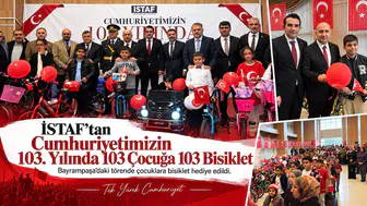 İSTAF'tan Cumhuriyet'in 103. yılında 103 çocuğa 103 gülümseme: 103 bisiklet