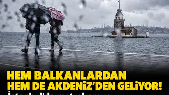 Hem Balkanlardan hem de Akdeniz'den geliyor!: İstanbul'da metrekareye 70 kilogram yağış