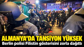 Berlin’de Filistin eylemine polis engeli: Çok sayıda gözaltı var