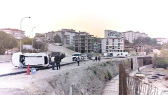 Karabük'te İnanılmaz olay! Düz yolda giderken bir anda 4 metrelik şarampole uçtu