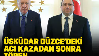 Düzce'deki acı kazadan sonra tören: Cumhurbaşkanı Erdoğan helallik istedi