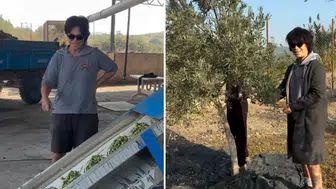 Arka Sokaklar oyuncusu Filiz Taçbaş Foça'da zeytin üretimine geçti