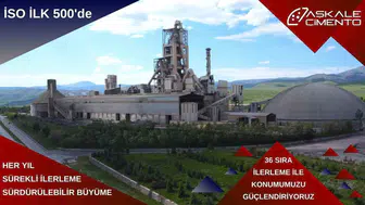 Aşkale çimento İSO 500 sıralamasında 36 basamak yükseldi