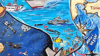 Hataylı minik ressam Cemre Ertaç'tan büyük başarı: TEKNOFEST Mavi Vatan'da birincilik