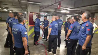 Denizli itfaiyesi alışveriş merkezlerinde yangın güvenliği denetimi yapıyor