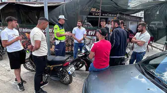 Afyonkarahisar'da jandarma trafik güvenliği için bilgilendirme yaptı