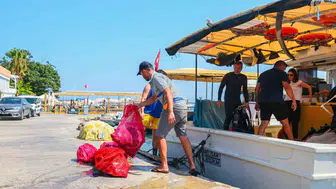 Bodrum'da deniz dibi temizliği: Gölköy'de 250 kilogram atık toplandı