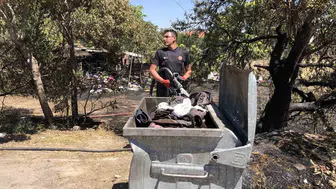 Konya'da boş alanda çıkan yangın evleri tehdit etti