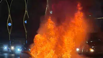 Polatlı'da seyir halindeki otomobilden alevler yükseldi