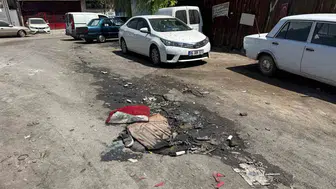 Eskişehir'de sanayi sitesi yolunda oluşan çöküntü ulaşımı aksatıyor