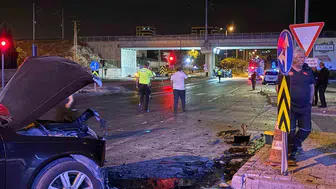 Kayseri'de trafik kazasında bir kişi yaralandı, otomobil 200 metre sonra durabildi