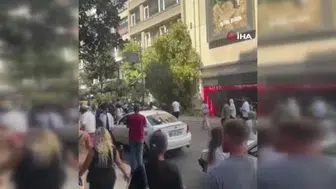 Nişantaşı'nda devrilen çınar ağacı araçların üzerine düştü