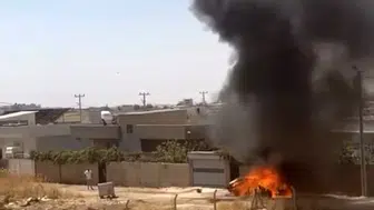 Mardin'deki patlamada alevler otomobili kullanılamaz hale getirdi