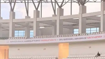 Amed-Erzurumspor maçında pankart açıldı: terörsüz Türkiye vurgusu