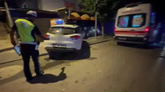 Sincan'da trafik kazası: Kaldırıma çıkan araçta bir yolcu yaralandı