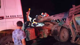 Beykoz'da hafriyat kamyonu kontrolden çıkınca kaza: 1 kişi ağır yaralandı