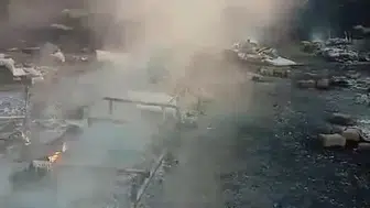 Hasan Ö.'ye ait arılıkta çıkan yangında çok sayıda arı telef oldu