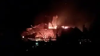 Pokut yaylasında çıkan yangın, bir işletmeyi küle çevirdi