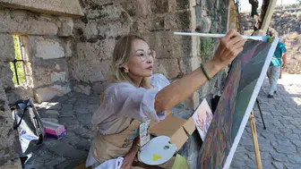 Kapadokya'daki uluslararası ressam buluşması sanatseverleri bir araya getirdi