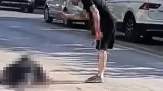 Konya'da cinayet anı: Zanlı bıçakladığı kişinin başında bağırarak bekledi