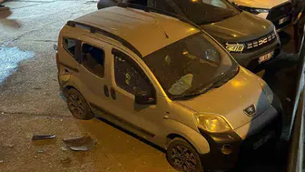 Trabzon'da insansız hava aracı park halindeki araçlara düştü