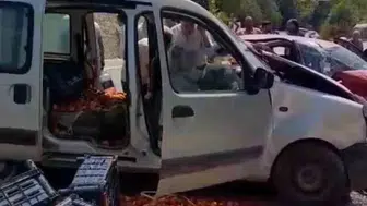 Adana'da trafik kazasında iki otomobil çarpıştı: yaralılar hastaneye kaldırıldı