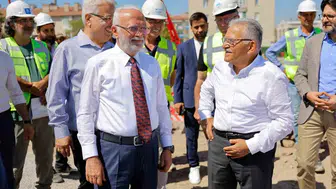Kayseri'de Kartal kavşağı projesinde inceleme: Hızla ilerliyor