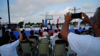 Samsun'da sokak basketbolunun heyecan dolu anları yaşandı