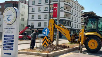 Araban'da trafik kazalarını önlemek için ışıklandırma çalışmaları başladı
