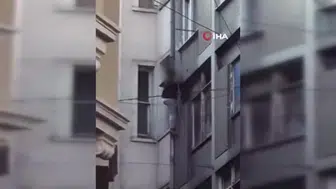 Beyoğlu'nda intihar girişimi sırasında şans eseri kurtulan genç: Elektrik tellerinden düştü