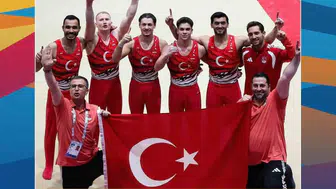Cimnastik erkek milli takımı Akdeniz Oyunları'nda zirveye çıktı