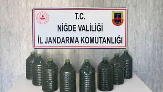 Niğde'de jandarma tarafından 40 litre kaçak etil alkol ele geçirildi