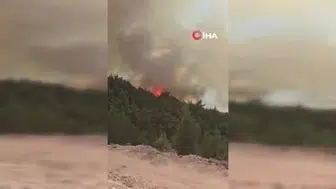 Sındırgı'daki orman yangını Kütahya sınırlarına yaklaşıyor