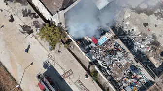 Sinop'ta eski hastane binasında yangın paniği