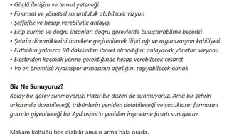 Aydınspor, sahipsiz kalmamak için kulüp başkanı arıyor