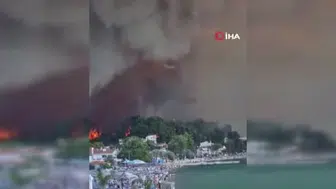 Halkidiki Yarımadası'nda orman yangını kontrol altına alınmaya çalışılıyor