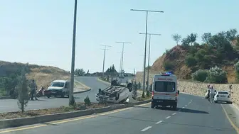 Adıyaman'da otomobil takla attı: bir kişinin durumu iyi