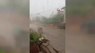 Bozkır'da sağanak yağış ve dolu, hayatı olumsuz etkiledi