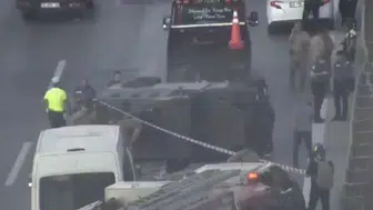 Pendik’te zırhlı polis aracı takla attı: 3 yaralı