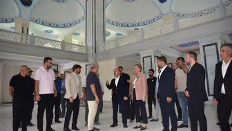 Aydın valisi inşaat alanında incelemelerde bulundu: Ege Bölgesi'nin en büyük camisi yolda