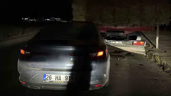Eskişehir'de park halindeki kamyona çarpan sürücü kaza sonrası hafif yaralı