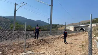 Bilecik’te jandarma yüksek hızlı tren hattında güvenlik önlemleri aldı