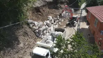 Kastamonu'da sel felaketinin ardından köy yolları yeniden inşa ediliyor