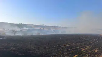 Bilecik'te anız yangını kontrol altına alındı: Ormana sıçramadan söndürüldü