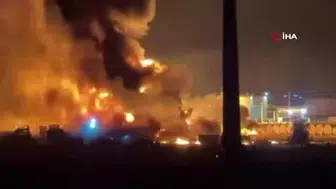Süleymaniye'de akaryakıt deposundaki yangın yaraladı