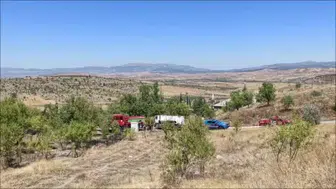 Bozkır'da anız yangını yerleşim alanlarına ulaşmadan kontrol altına alındı