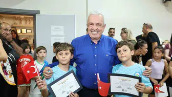 Nilüfer’de çocuklar spor eğitimi alarak sertifikalarını aldı