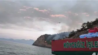 Marmaris'teki orman yangını kontrol altına alınmaya çalışılıyor