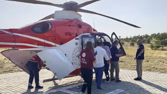 Erciş’ten Erzurum’a helikopterle hasta nakli gerçekleştirildi